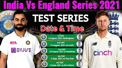 india vs england test schedule